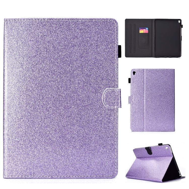 ซองหนังพลิกแนวนอนเคลือบเงาผงแวววาวพร้อมตัวยึดและช่องเสียบการ์ด, For iPad Mini 1/2/3/4/5, For iPad Pro 9.7, For iPad Pro 11 (2018)