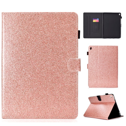 ซองหนังพลิกแนวนอนเคลือบเงาผงแวววาวพร้อมตัวยึดและช่องเสียบการ์ด, For iPad Mini 1/2/3/4/5, For iPad Pro 9.7, For iPad Pro 11 (2018)