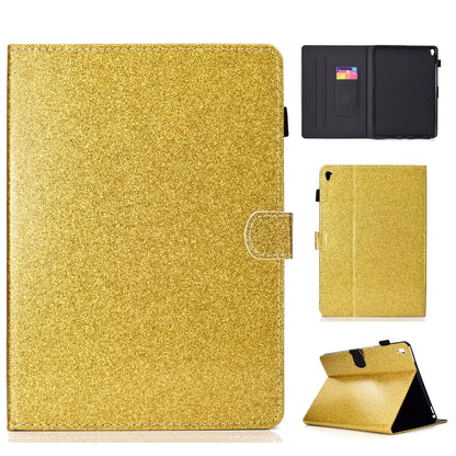 ซองหนังพลิกแนวนอนเคลือบเงาผงแวววาวพร้อมตัวยึดและช่องเสียบการ์ด, For iPad Mini 1/2/3/4/5, For iPad Pro 9.7, For iPad Pro 11 (2018)