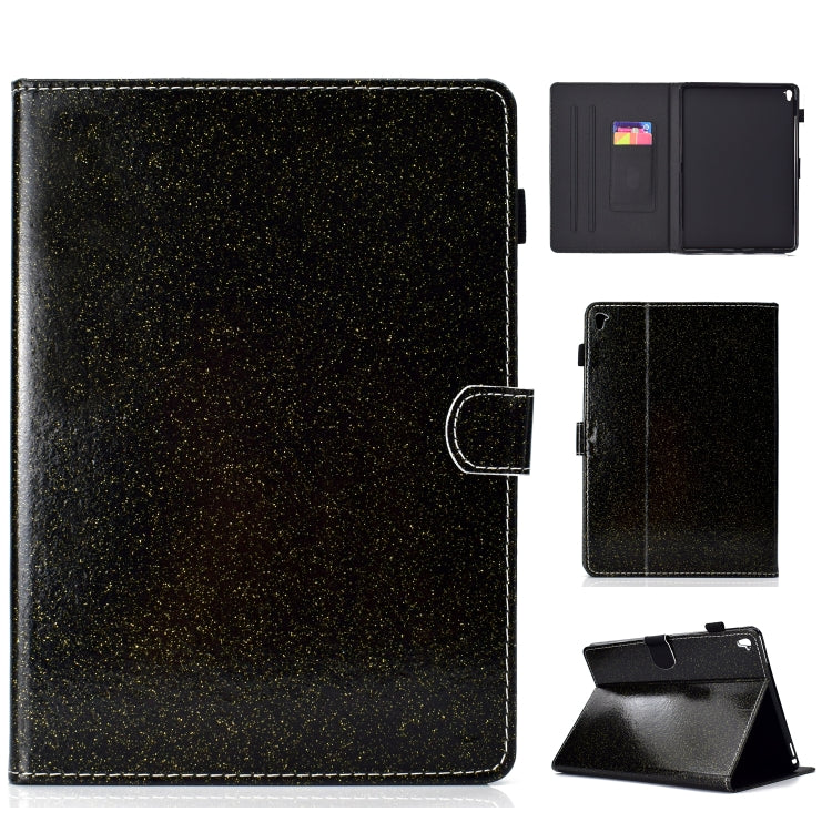 ซองหนังพลิกแนวนอนเคลือบเงาผงแวววาวพร้อมตัวยึดและช่องเสียบการ์ด, For iPad Mini 1/2/3/4/5, For iPad Pro 9.7, For iPad Pro 11 (2018)