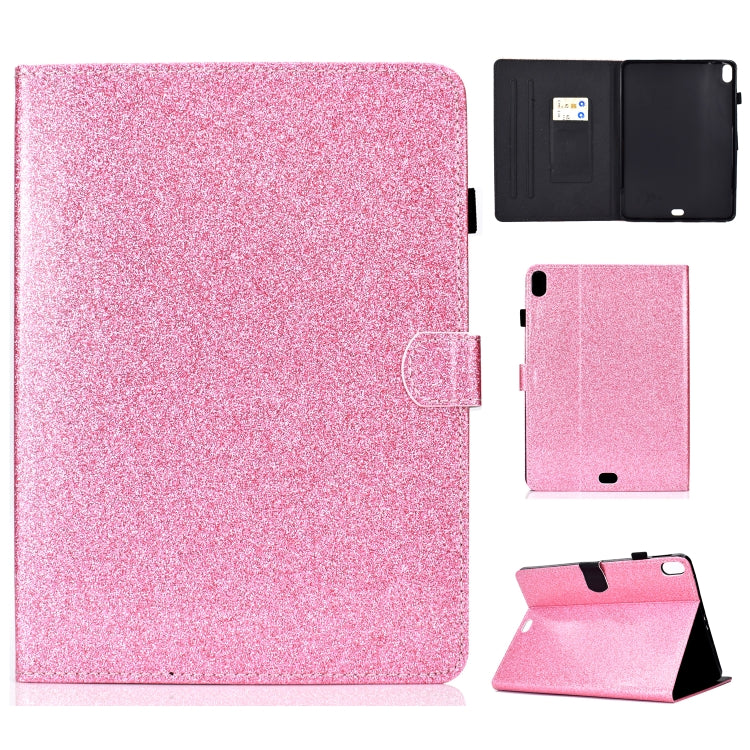 ซองหนังพลิกแนวนอนเคลือบเงาผงแวววาวพร้อมตัวยึดและช่องเสียบการ์ด, For iPad Mini 1/2/3/4/5, For iPad Pro 9.7, For iPad Pro 11 (2018)