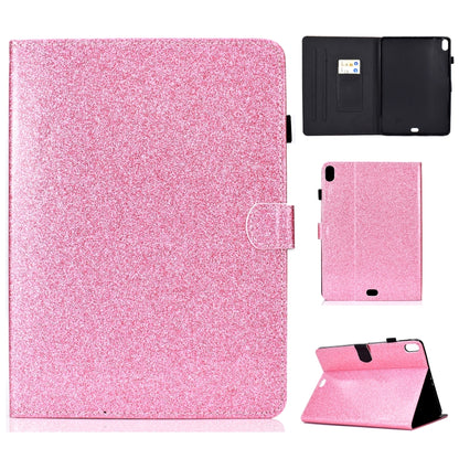ซองหนังพลิกแนวนอนเคลือบเงาผงแวววาวพร้อมตัวยึดและช่องเสียบการ์ด, For iPad Mini 1/2/3/4/5, For iPad Pro 9.7, For iPad Pro 11 (2018)
