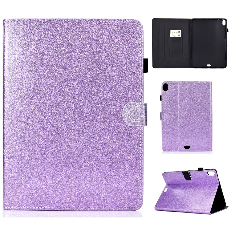ซองหนังพลิกแนวนอนเคลือบเงาผงแวววาวพร้อมตัวยึดและช่องเสียบการ์ด, For iPad Mini 1/2/3/4/5, For iPad Pro 9.7, For iPad Pro 11 (2018)