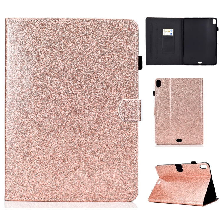 ซองหนังพลิกแนวนอนเคลือบเงาผงแวววาวพร้อมตัวยึดและช่องเสียบการ์ด, For iPad Mini 1/2/3/4/5, For iPad Pro 9.7, For iPad Pro 11 (2018)