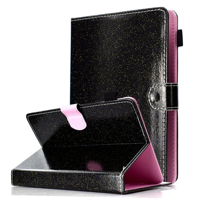 ซองหนังพลิกแนวนอนเคลือบเงาผงแวววาวพร้อมตัวยึดและช่องเสียบการ์ด, For 7 inch Tablet, For 8 inch Tablet, For 10 inch Tablet