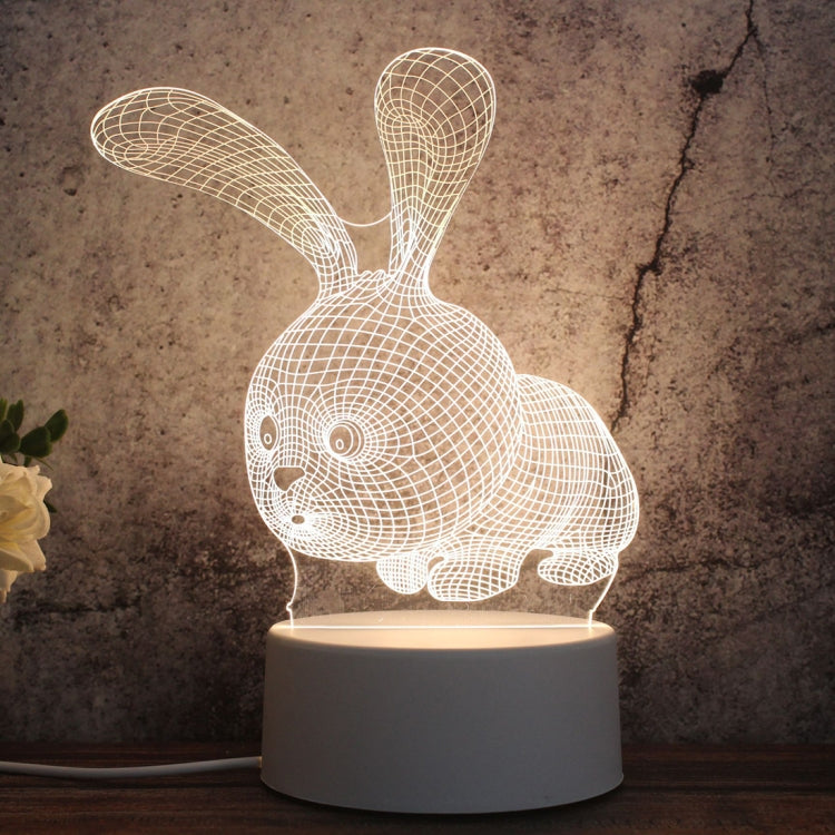ฐานสีขาว Creative 3D Tricolor LED ไฟกลางคืนสำหรับตกแต่ง, รุ่น USB ของปุ่ม, Cat, Iorn Tower, I Love You, Jellyfish, Love Balloon Bear, Castle in the Sky, Have You All the Way, Love Bear, Deer, Geometric Horse, Castle, Pig, Heart, Love Balloon, Carousel ...