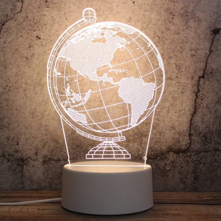 ฐานสีขาว Creative 3D Tricolor LED ไฟกลางคืนสำหรับตกแต่ง, รุ่น USB ของปุ่ม, Cat, Iorn Tower, I Love You, Jellyfish, Love Balloon Bear, Castle in the Sky, Have You All the Way, Love Bear, Deer, Geometric Horse, Castle, Pig, Heart, Love Balloon, Carousel ...