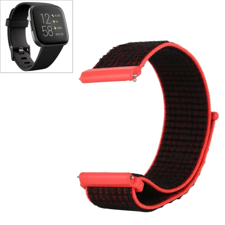 สายนาฬิกาไนลอนพร้อมตัวยึดตะขอและห่วง, For Fitbit Versa / Versa 2