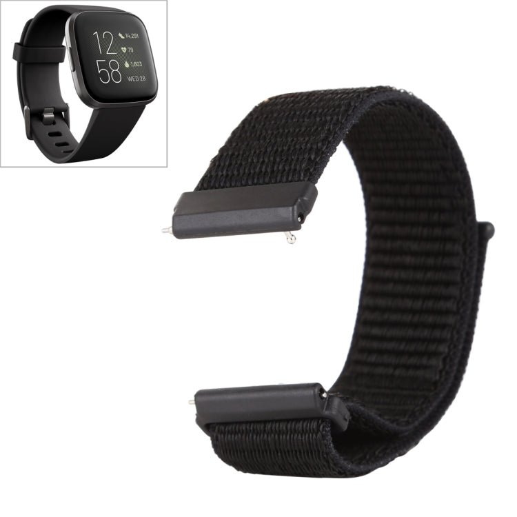 สายนาฬิกาไนลอนพร้อมตัวยึดตะขอและห่วง, For Fitbit Versa / Versa 2