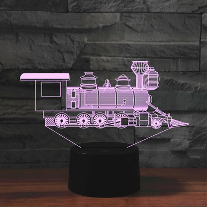 Black Base Creative 3D LED ตกแต่งไฟกลางคืน, รีโมทคอนโทรล 16 สี, locomotive 2, Wine Barrel, Cute Dog 6, Karate, Ice Skating 3, Motorcycle Stunt 1, Mushroom 2, Bull Terrier, Diamond Ring, Scepter, Saxophone