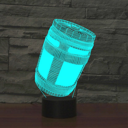 Black Base Creative 3D LED ตกแต่งไฟกลางคืน, รีโมทคอนโทรล 16 สี, locomotive 2, Wine Barrel, Cute Dog 6, Karate, Ice Skating 3, Motorcycle Stunt 1, Mushroom 2, Bull Terrier, Diamond Ring, Scepter, Saxophone