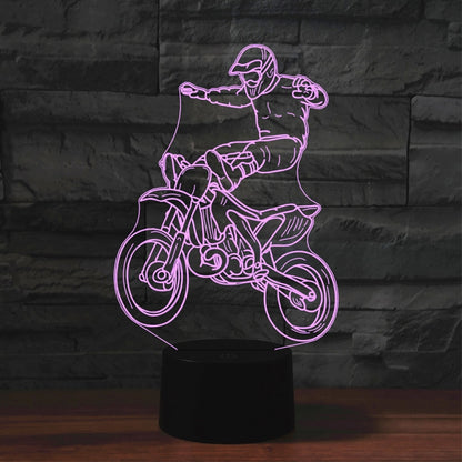 Black Base Creative 3D LED ตกแต่งไฟกลางคืน, รีโมทคอนโทรล 16 สี, locomotive 2, Wine Barrel, Cute Dog 6, Karate, Ice Skating 3, Motorcycle Stunt 1, Mushroom 2, Bull Terrier, Diamond Ring, Scepter, Saxophone