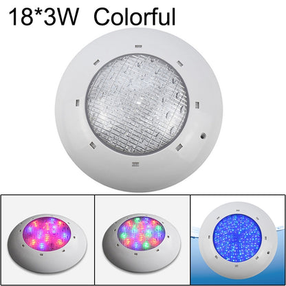 โคมไฟติดผนังสระว่ายน้ำพลาสติก ABS ไฟใต้น้ำ, 6W, 9W, 12W, 18W, 24W, 12x3W, 18x3W