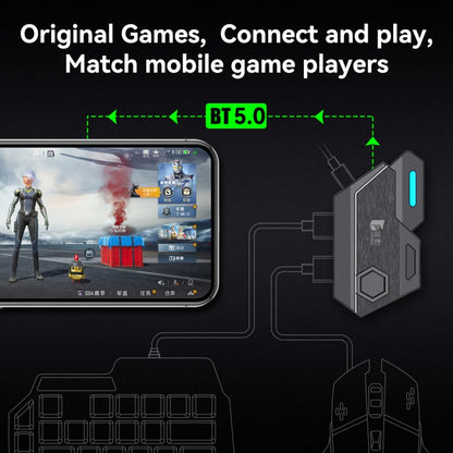GAMWING MixSE Bluetooth 5.0 คีย์บอร์ด เม้าส์ แปลงเกมยิงเครื่องมือเสริม, Mix SE1