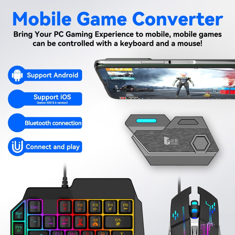 GAMWING MixSE Bluetooth 5.0 คีย์บอร์ด เม้าส์ แปลงเกมยิงเครื่องมือเสริม, Mix SE1