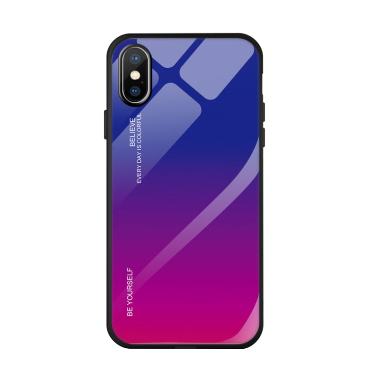 เคสกระจกไล่สี, For Galaxy S10 5G, For Xiaomi Mi CC9e, For iPhone SE 2022 / SE 2020 / 8 / 7, For iPhone XS / X, For Huawei Honor 9X, For Galaxy A8s