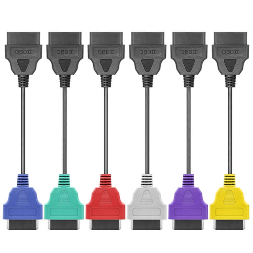 ชุดสายเคเบิลอะแดปเตอร์สแกน OBD ECU 6 สีสำหรับ Fiat, 6-color