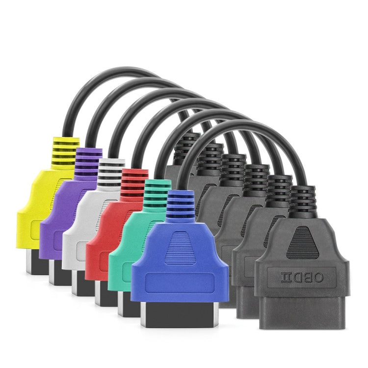 ชุดสายเคเบิลอะแดปเตอร์สแกน OBD ECU 6 สีสำหรับ Fiat, 6-color