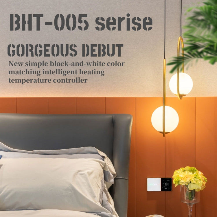 BHT-005-GCLW 220V AC 3A สมาร์ทเครื่องทำความร้อนสำหรับ EU กล่อง,ควบคุมหม้อไอน้ำความร้อนเพียงเซ็นเซอร์ภายในและการเชื่อมต่อ WIFI, BHT-005-GCLW