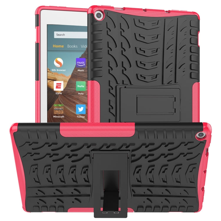 เคสกันกระแทกพื้นผิวยาง TPU + PC พร้อมตัวยึด, For iPad 10.2 2021 / 2020 / 2019, For Amazon Kindle Fire HD 10 2019