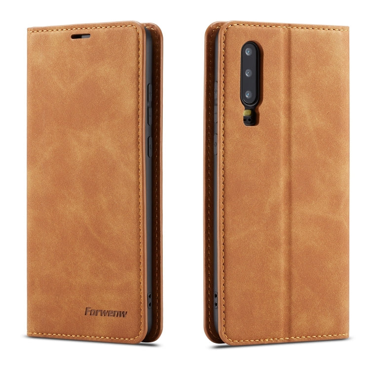 Forwenw Dream Series Oil Edge ซองหนังพลิกแนวนอนแม่เหล็กแรงสูงพร้อมตัวยึดและช่องเสียบการ์ดและกระเป๋าสตางค์และกรอบรูป, For Huawei P Smart+ (2019), For Huawei Mate 20, For Huawei Mate 20 Pro, For Huawei Mate 20 Lite, For Huawei P20, For Huawei P20 Pro    ...