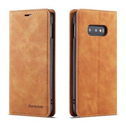 Forwenw Dream Series Oil Edge ซองหนังพลิกแนวนอนแม่เหล็กแรงสูงพร้อมตัวยึดและช่องเสียบการ์ดและกระเป๋าสตางค์และกรอบรูป, For Galaxy S9+, For Galaxy S10, For Galaxy S10+, For Galaxy S10e, For iPhone 6s / 6, For iPhone 6s Plus / 6 Plus                       ...