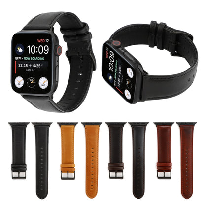 Oil Wax Crazy Horse Texture สายหนังแท้, For Apple Watch Series, For Apple Watch Series 5