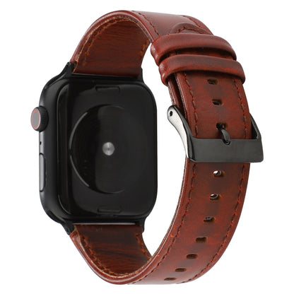 Oil Wax Crazy Horse Texture สายหนังแท้, For Apple Watch Series, For Apple Watch Series 5