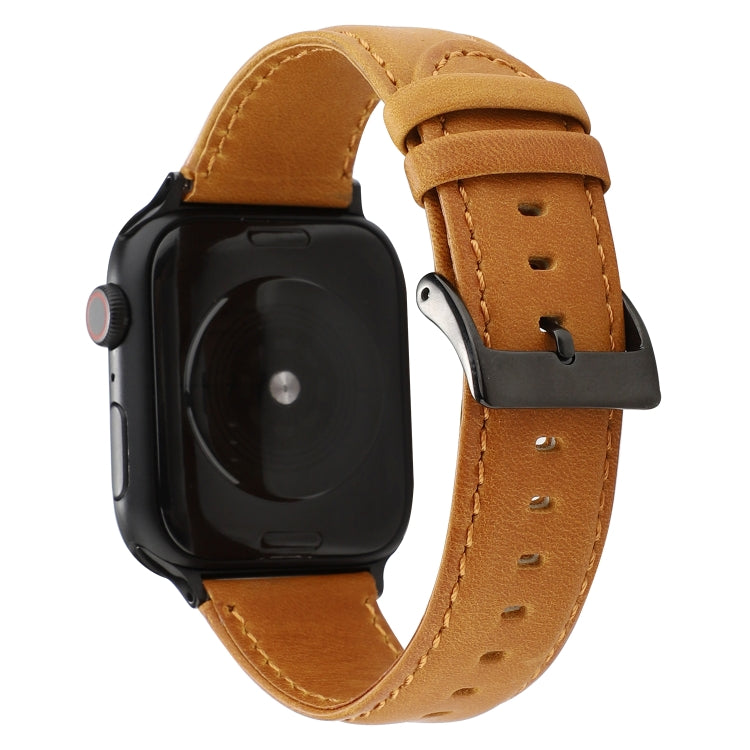 Oil Wax Crazy Horse Texture สายหนังแท้, For Apple Watch Series, For Apple Watch Series 5
