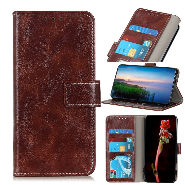Retro Crazy Horse Texture ซองหนังพลิกแนวนอนพร้อมตัวยึดและช่องเสียบการ์ดและกรอบรูปและกระเป๋าสตางค์, For Galaxy S20, For Galaxy S20 Ultra