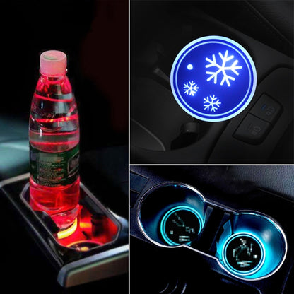 รถคริลิคที่มีสีสันที่ชาร์จ USB ถ้วยน้ำ Groove LED บรรยากาศแสง, Bell, Santa Claus, Christmas Deer, Christmas Hat, Christmas Tree, Christmas, Glove, Socks, Snowflake, English Deer, English Christmas, English Tree