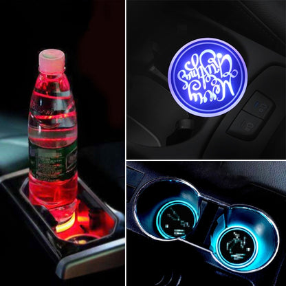 รถคริลิคที่มีสีสันที่ชาร์จ USB ถ้วยน้ำ Groove LED บรรยากาศแสง, Bell, Santa Claus, Christmas Deer, Christmas Hat, Christmas Tree, Christmas, Glove, Socks, Snowflake, English Deer, English Christmas, English Tree