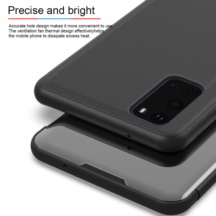 ซองหนังพลิกแนวนอนกระจกชุบพร้อมตัวยึด, For Galaxy S20, For Xiaomi Mi Note10 / Note 10 Pro