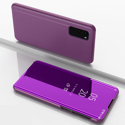 ซองหนังพลิกแนวนอนกระจกชุบพร้อมตัวยึด, For Galaxy S20, For Xiaomi Mi Note10 / Note 10 Pro