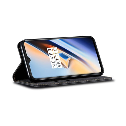 ซองหนังพลิกแนวนอนสไตล์เนื้อยีนส์พร้อมตัวยึดและช่องเสียบการ์ดและกระเป๋าสตางค์, For OnePlus 7T, For Huawei Mate 30, For Huawei Mate 30 Lite, For Huawei P30 Lite, For Huawei Honor 10i / 20i