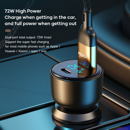 ROCK H16 PD 72W Type-C / USB-C + USB สองพอร์ตที่ชาร์จแบตในรถ, H16