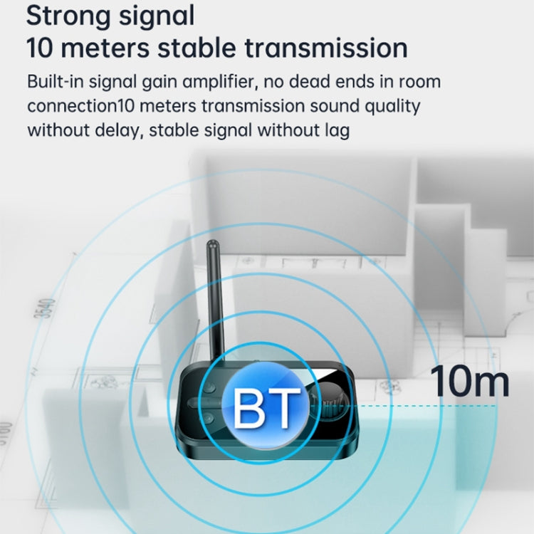 C41 3 in 1 Optical Fiber Bluetooth 5.0 อะแดปเตอร์เสียงตัวรับเครื่องส่งสัญญาณพร้อมหน้าจอ LCD, C41