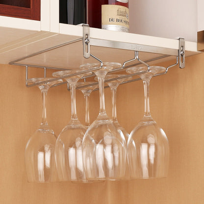 304 สแตนเลสแขวนชั้นวางแก้วไวน์ชั้นวางท่อระบายน้ำที่วางแก้ว, Cup Holder