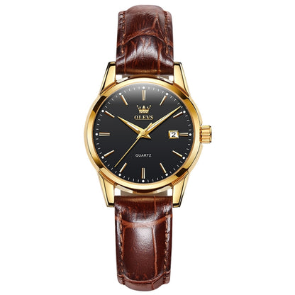 OLEVS 6898 Women Fashion Waterproof Dual Calendar Quartz Watch