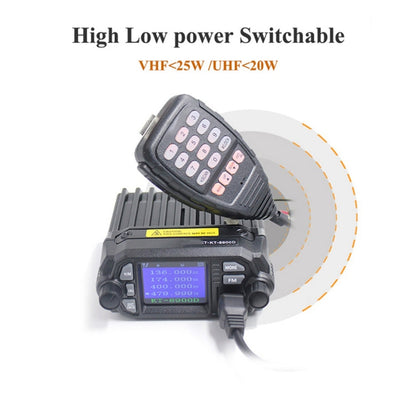 QYT KT-8900D Mini 25W Dual Band วิทยุ Walkie Talkie สำหรับรถยนต์, KT-8900D