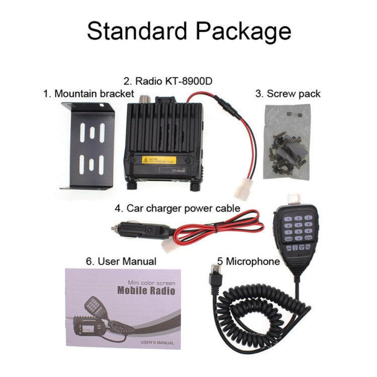 QYT KT-8900D Mini 25W Dual Band วิทยุ Walkie Talkie สำหรับรถยนต์, KT-8900D