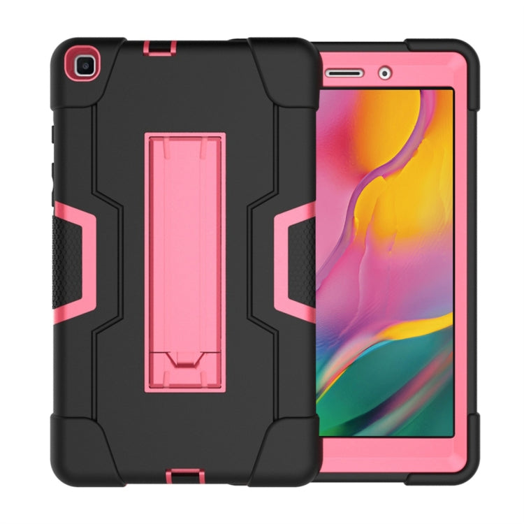 เคสซิลิโคนสีตัดกัน + PC พร้อมตัวยึด, For Galaxy Tab A 8.0 (2018) T387, For Galaxy Tab A 8.0 (2019) T290, For Galaxy Tab A 10.1 (2019) T510, For iPad 10.2
