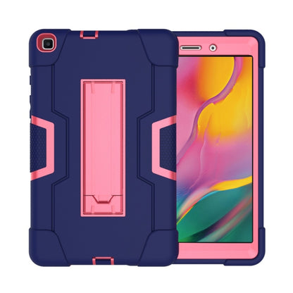 เคสซิลิโคนสีตัดกัน + PC พร้อมตัวยึด, For Galaxy Tab A 8.0 (2018) T387, For Galaxy Tab A 8.0 (2019) T290, For Galaxy Tab A 10.1 (2019) T510, For iPad 10.2