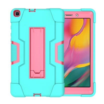 เคสซิลิโคนสีตัดกัน + PC พร้อมตัวยึด, For Galaxy Tab A 8.0 (2018) T387, For Galaxy Tab A 8.0 (2019) T290, For Galaxy Tab A 10.1 (2019) T510, For iPad 10.2