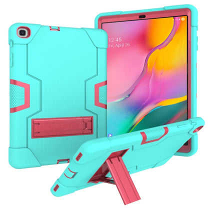 เคสซิลิโคนสีตัดกัน + PC พร้อมตัวยึด, For Galaxy Tab A 8.0 (2018) T387, For Galaxy Tab A 8.0 (2019) T290, For Galaxy Tab A 10.1 (2019) T510, For iPad 10.2
