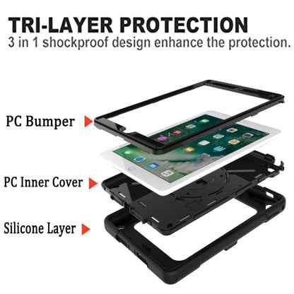 เคสซิลิโคนสีตัดกัน + PC พร้อมตัวยึด, For iPad 9.7, For iPad 10.2