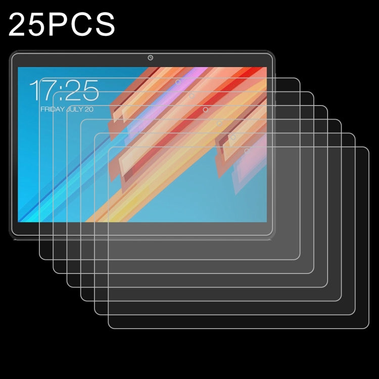25 PCS 9H 2.5D ฟิล์มกระจกนิรภัยป้องกันการระเบิด, for LG G Pad 5 10.1 inch, for Teclast M20, for Teclast M30, for Huawei MatePad Pro 10.8, for Teclast P80 Pro, for Teclast T8, for Teclast T30