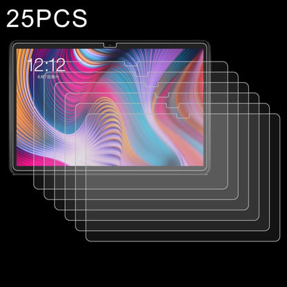 25 PCS 9H 2.5D ฟิล์มกระจกนิรภัยป้องกันการระเบิด, for LG G Pad 5 10.1 inch, for Teclast M20, for Teclast M30, for Huawei MatePad Pro 10.8, for Teclast P80 Pro, for Teclast T8, for Teclast T30