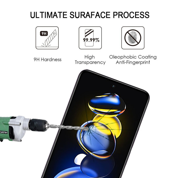 25 ชิ้นเต็มกาวฝาครอบป้องกันหน้าจอฟิล์มกระจกนิรภัย, For Xiaomi Redmi Note 11T Pro/11T Pro+ (25 PCS)