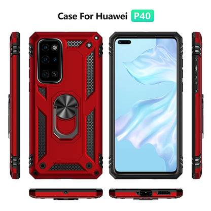 เคสกันกระแทก TPU + PC พร้อมตัวยึดหมุนได้ 360 องศา, For Huawei P40, For Xiaomi Mi 10 Pro